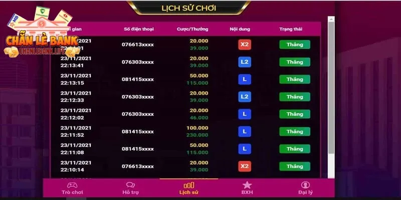 chẵn lẻ momo